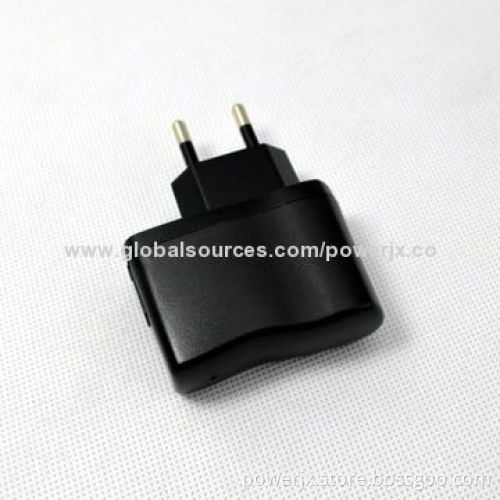 2 Pins Plug Designed 100% OEM Compatible 5V/1,000mA USB Adapter, Over-temperature Protection